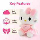 Pelúcia Hello Kitty Com Coração 25cm Love Antialérgico Pelúcia Hello Kitty Com Coração 25cm Love Antialérgico
