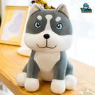 Pelúcia Husky Siberiano Filhote 35cm - Presente Ideal, Macio e Realista