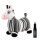 Pelúcia inflável Animal Hopping WADDLE Bouncy Hopper Zebra