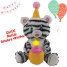 Pelúcia Interativa Tigre Canta Parabéns e Dança 30cm Toyng Pelúcia Interativa Tigre Canta Parabéns e Dança 30cm Toyng