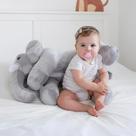 Pelúcia Para Bebê Elefante News Almofada Travesseiro Menino Menina 60 cm