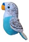 Pelucia Periquito Ave Arara Fofinho Fofo Bebe Realista 12 Cm