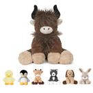Pelúcia pesada Niuniu Daddy 14" Highland Cow de 1,5 kg