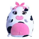 Pelúcia Puffy Vaquinha Almofada Decorativa Infantil Branca