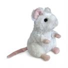 Pelúcia Rato Branco Auswella 20 cm Brinquedo Macio e Fofo