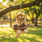 Pelúcia Realista Baby Leão Leoa 25cm Pendurável Infantil Decoração Quarto Bebe Safari Magico