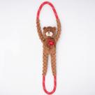 Pelúcia RopeTugz Bear Love Zippypaws Brinquedo Urso Cabo de Guerra com Apito Para Cães