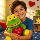 Pelúcia Sapo Grande Gigante 35cm com Coração Bordado Pelúcia Sapo Grande Gigante 35cm com Coração Bordado