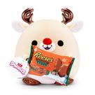 Pelúcia Snackles Natal - Rena e Reeses 35cm - Com Manteiga de Amendoim