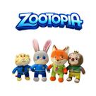 Pelúcia Turma Zootopia 25cm Judy Hopps Nick Wilde Benjamin Clawhauser Flash