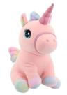 Pelúcia Unicórnio Brilho 33cm Premium Com Asas Antialérgico Pelúcia Unicórnio Brilho 33cm Premium Com Asas Antialérgico