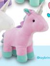 Pelúcia Unicórnio - Rosa e Verde - 30 cm - Original Toybrink