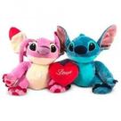 Pelúcia Valentines Stitch &amp Angel com Led BR2430 - Multikids