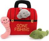 Pelúcia Zippypaws Burrow Brinquedo Com Apito Caixa de Equipamentos de Pesca Para Cães E Gatos