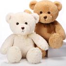 Pelúcias de urso de pelúcia HyDren de 18 polegadas com laço, pacote com 2 unidades, bege e marrom