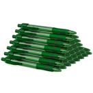 Pen deegtran Bulk, pacote com 30, sem sangramento, tinta verde, clique em Soft Grip