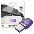 Pen Drive 64GB Kingston Datatraveler Microduo USB 3.2 Tipo C e Tipo A DTDUO3CG3.64GB