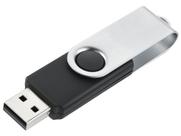 Pen Drive 8GB Multi Twist, USB 2.0, Preto e Prata - PD587