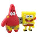Pen Drive 8GB Patrick Estrela e Bob Esponja Amigos USB 2.0 Personagem Nickelodeon