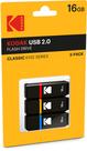 Pen drive Emtec Kodak K100 16 GB USB 2.0 preto e vermelho