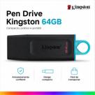 Pen Drive Kingston 64GB Datatraveler Exodia USB 3.2 Preto Pen Drive Kingston 64GB Datatraveler Exodia USB 3.2 Preto