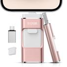Pen drive Qainerly 512 GB 4 em 1 Photo Stick rosa Pen drive Qainerly 512 GB 4 em 1 Photo Stick rosa