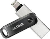 Pen Drive SanDisk - iXpand Flash Drive Go 256 GB USB 3.0 Tipo A para Apple Lightning para iPhone e iPad - Preto / Prata-SDIX60N-256G-AN6NE Pen Drive SanDisk - iXpand Flash Drive Go 256 GB USB 3.0 Tipo A para Apple Lightning para iPhone e iPad - Preto / Prata-SDIX60N-256G-AN6NE