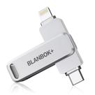 Pen drive USB BLANBOK+ 256 GB MFi certificado prata