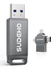 Pen Drive USB SUDEHO 256GB MFi Certificado 4 em 1