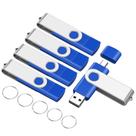 Pen drives EASTBULL 8 GB USB 2.0 e Tipo C, kit com 5 unidades Pen drives EASTBULL 8 GB USB 2.0 e Tipo C, kit com 5 unidades