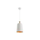 Pendene avant bell aço 1 e27 230mm branco/ouro Pendene avant bell aço 1 e27 230mm branco/ouro