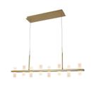Pendente 105CMX8CMX20CM 16X2W 3000k 3840 Lúmens Clair Sand JJ011 Bella Iluminação Amarelo/Dourado/Branco