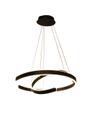 Pendente 2 Anéis Abertos Preto 60cm Led 105W 3200K Bivolt