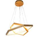 Pendente 2 Módulos Hexagonais Madeira 60cm Led 58W 3200K Bivolt