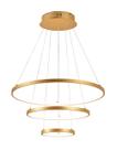 Pendente 3 Anéis Dourado 60cm Led 60W 3000K Bivolt