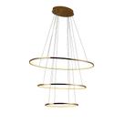 Pendente 3 Anéis Oval Birdie Dourado 80cm LED 39W 3000K Bivolt KW004G Bella Pendente 3 Anéis Oval Birdie Dourado 80cm LED 39W 3000K Bivolt KW004G Bella
