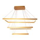 Pendente 3 Módulos Dourado Escovado Fosco 80cm Led 120W 3200K Bivolt