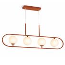 Pendente 80CM Metal/Vidro Cobre Fosco 4L G9 Old Artisan PD-5359-COF Pendente 80CM Metal/Vidro Cobre Fosco 4L G9 Old Artisan PD-5359-COF