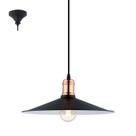Pendente aço preto cobre 1 X E27 Pendente aço preto cobre 1 X E27