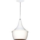 Pendente Alum P/1Lampada Mini New York Branco