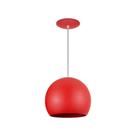 Pendente Alumínio 20cm 1Xe27 Bola Vermelho NY1820AL1E27VM Bronzearte