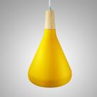 Pendente Alumínio Amarelo Fosco e Branco 18x20cm 1E27