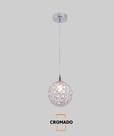 Pendente Alumínio Com Cristal Bocal G9