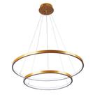 Pendente Anéis Lustre Sala Led Moderno 2 Arcos Aros 40cm e 60cm Atenas 45W 6500K Bivolt