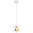 Pendente Aramado Boxy Branco Sala Quarto cozinha banheiro Pendente Aramado Boxy Branco Sala Quarto cozinha banheiro