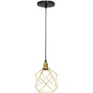 Pendente Aramado Cálice Luminária Lustre Luxo Teto Retrô Vintage Dourado Agp Ilumini Industrial