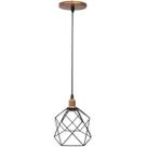 Pendente Aramado Cálice Preto Luminária Lustre Industrial Teto Vintage Cobre Rose Agp Ilumini Pendente Aramado Cálice Preto Luminária Lustre Industrial Teto Vintage Cobre Rose Agp Ilumini