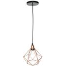 Pendente Aramado Diamante Cabo 2 Mt Luminária Lustre Luxo Industrial Teto Retrô Balcão Agp Ilumini Pendente Aramado Diamante Cabo 2 Mt Luminária Lustre Luxo Industrial Teto Retrô Balcão Agp Ilumini