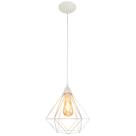 Pendente Aramado Diamante Grande Branco todos ambientes