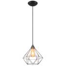 Pendente Aramado Diamante Grande cor preto todos ambientes